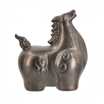 Artekko Candia Μπρονζέ Κεραμικό Διακοσμητικό Άλογο (18.5x10.5x20)cm