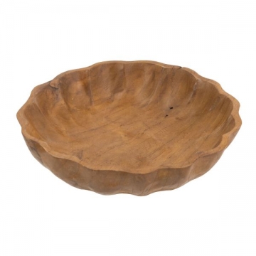 Artekko Woody Καφέ Διακοσμητική Πιατέλα από Ξύλο Teak (25x25x6)cm