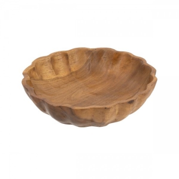 Artekko Woody Καφέ Διακοσμητική Πιατέλα από Ξύλο Teak (20x20x5)cm