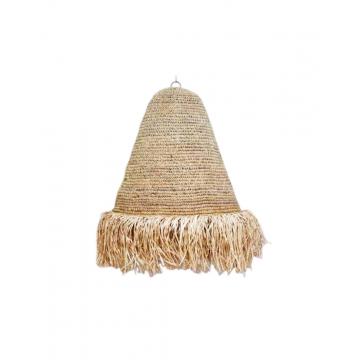 Φωτιστικό οροφής AFRICA corn husk με κρόσια raffia 50Χ50