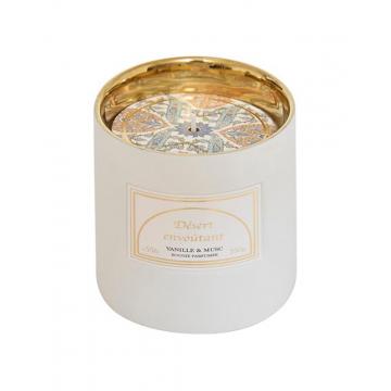 Κερί σε κεραμικό ποτήρι "Vanille&Musc" 250gr/7,7x9,5 cm