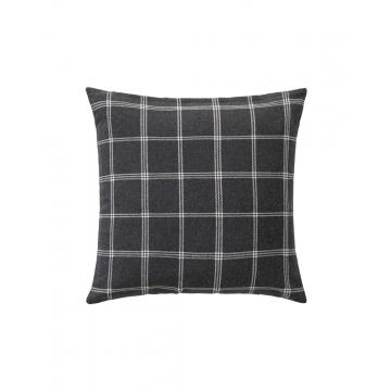Μαξιλάρι καρό woven cotton/polyester ανθρακί 45x45cm