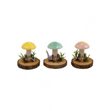 Μανιτάρι σπίτι 3χρώματα 7X8,5cm
