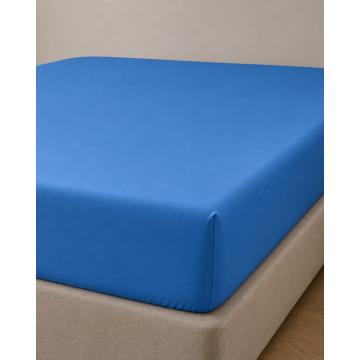 Microsilk Μονόχρωμο Σεντόνι με Λάστιχο Oscar 6 Αποχρώσεις Διπλή (140x200+40cm) Μπλε