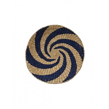 Πιατέλα ψάθινη blue rush Φ40εκ.