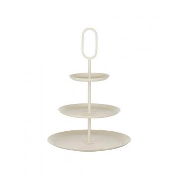 Πιατέλα τριώροφη cream 38x55cm
