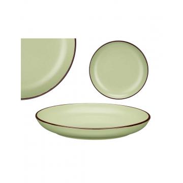 Πιάτο κεραμικό "OLIVE GREEN" 20x3cm