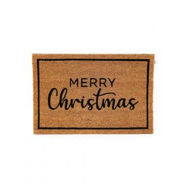 Ποδόμακτρο ψάθινο 60Χ40 MERRY CHRISTMAS