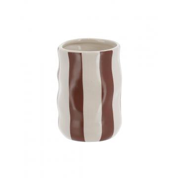 Ποτήρι οδοντόβουρτσας "MOCHA STRIPES" 350ml/8x11,6cm
