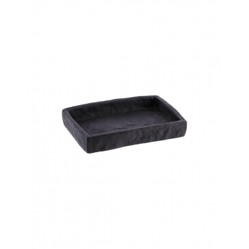 Σαπουνοθήκη polyresin stone μαύρη 13x9x2cm