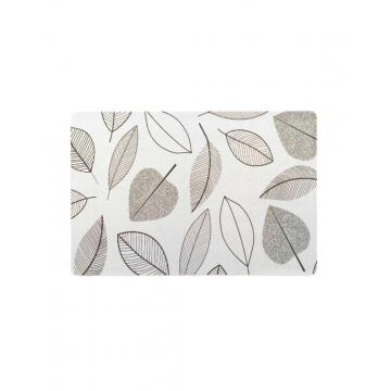 Σουπλά PVC ασημί φύλλα/metallic printed  30x45cm